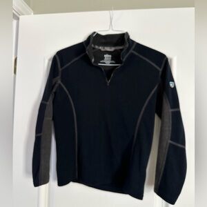 Kuhl kids navy and gray quarter zip up size 10/12
